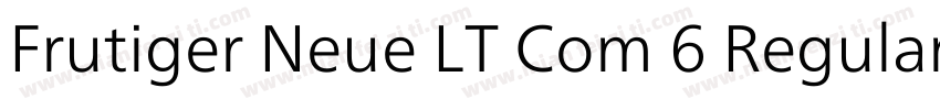 Frutiger Neue LT Com 6 Regular字体转换